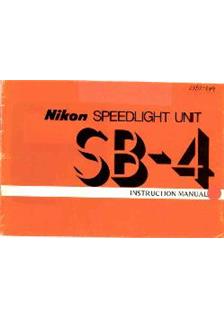 Nikon SB 4 manual. Camera Instructions.